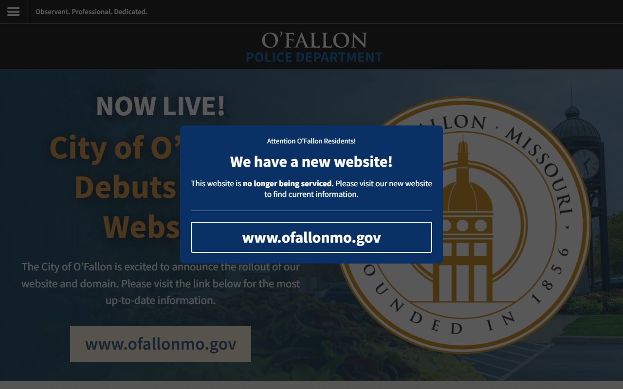 O'Fallon Police Department website for recent bookings information