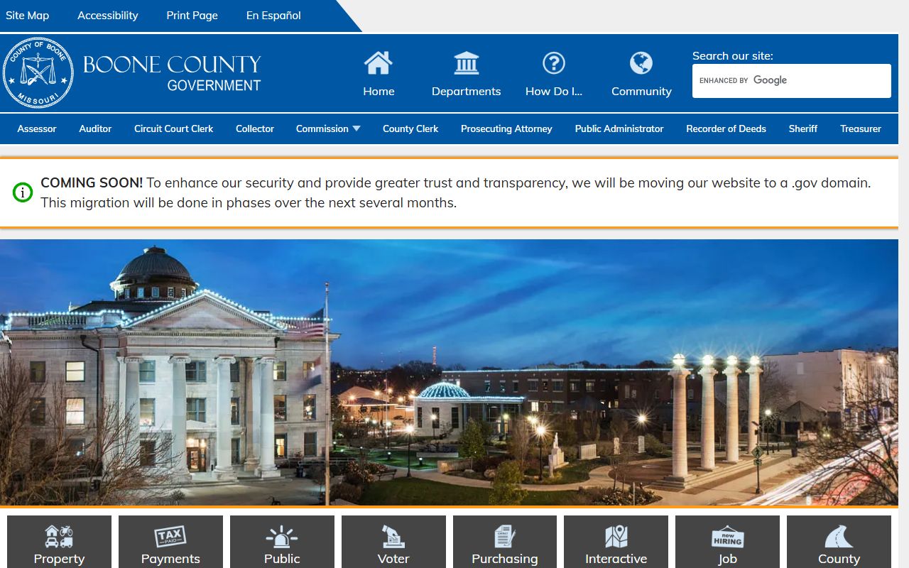 Boone County Missouri government website for recent bookings resources