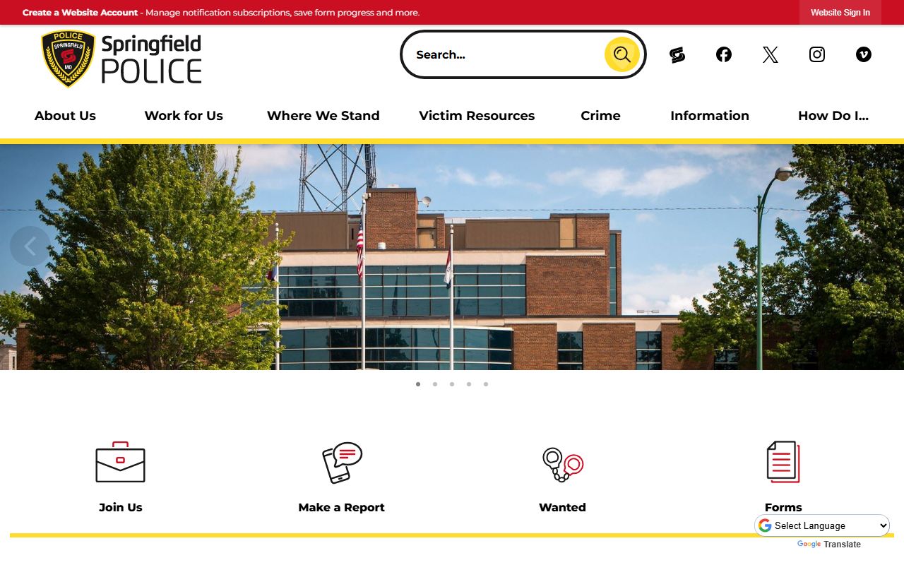 Springfield Police Department website for Greene County recent bookings